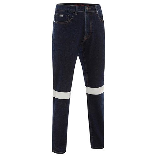 Classic Fit Dark Denim Stretch Taped Jeans — Hi-Vis Workwear | GRS Safety Perth