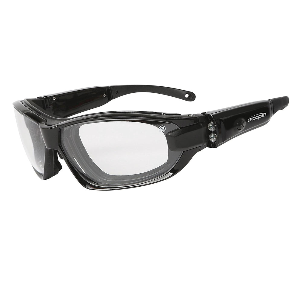 Genisys + LED Black Gloss Frame Clear Lens — Eye Protection | GRS Safety Perth