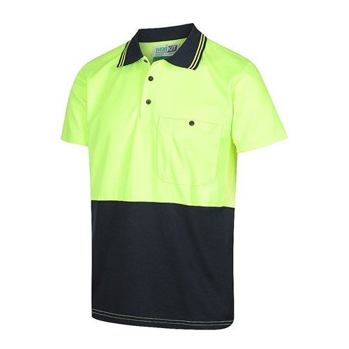 Short Sleeve Poly Cotton Polo Shirt - Two Tone — Hi-Vis Workwear | GRS Safety Perth