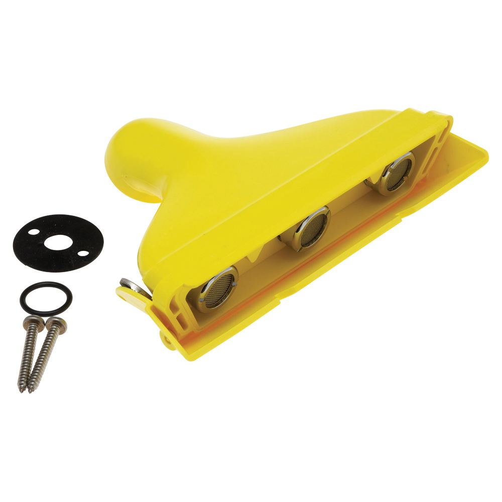 Triple Aerated Eye And Face Wash Nozzle Assembly — Site Safety | GRS Safety Perth