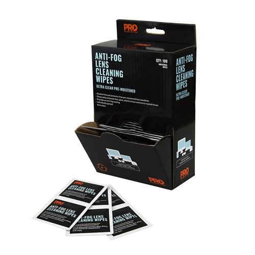 Anti-Fog Lens Wipes 100 Pack — Eye Protection | GRS Safety Perth