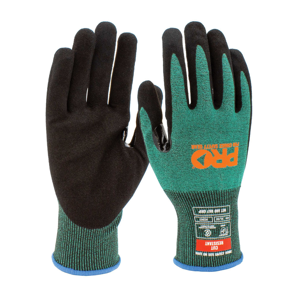 Arax Green Nitrile Sand Dip Palm — Hand Protection | GRS Safety Perth