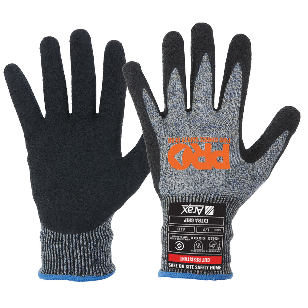 Arax Latex Crinkle Dip On 13G Liner — Hand Protection | GRS Safety Perth