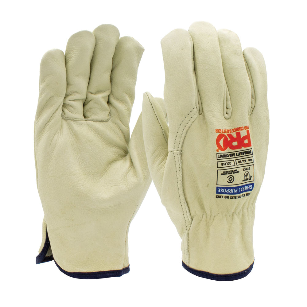 Riggamate Beige Premium Cowgrain Gloves — Hand Protection | GRS Safety Perth