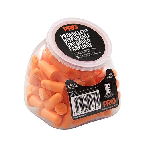 Probullet Disposable Uncorded Earplugs 50 Pack — Hearing | GRS Safety Perth