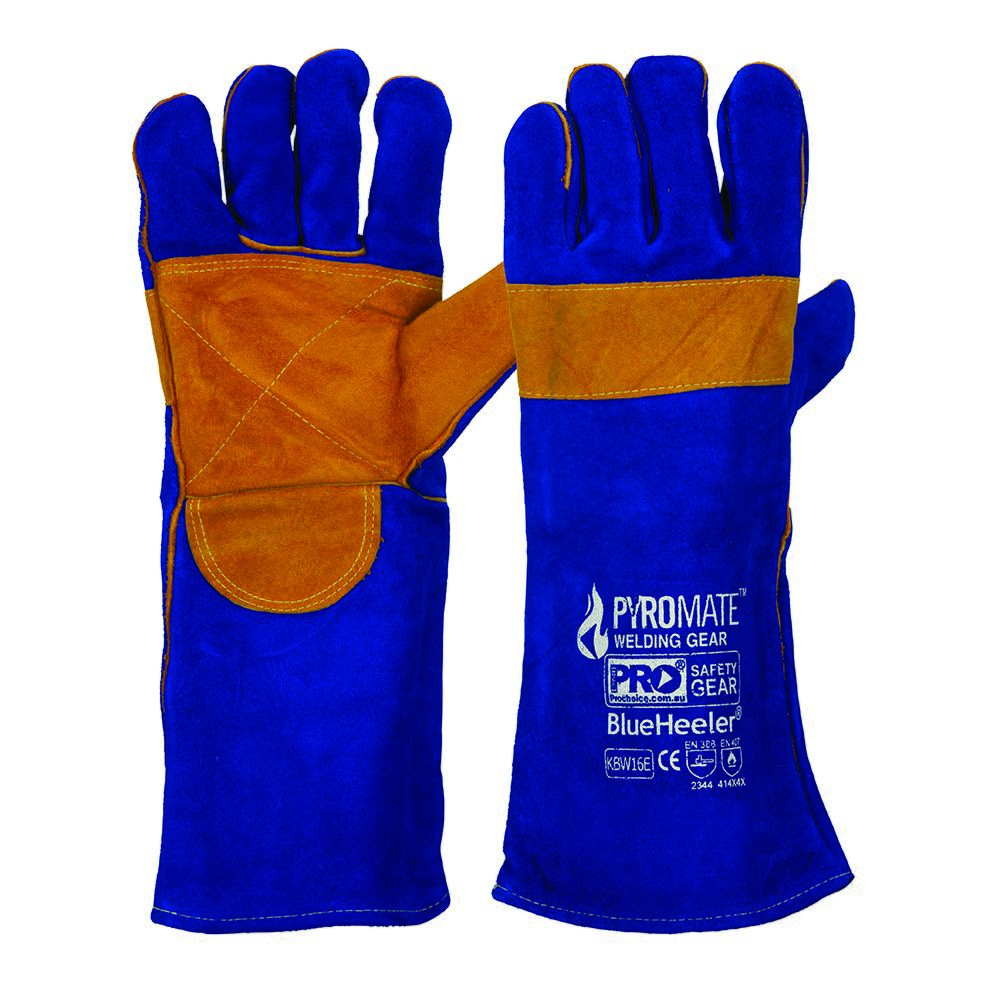 Pyromate Blue Heeler - Blue & Gold Large — Hand Protection | GRS Safety Perth