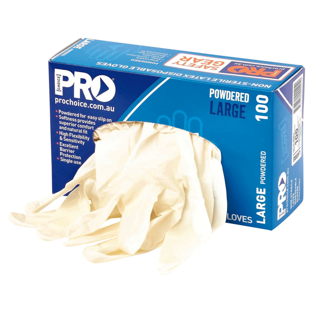 Disposable Latex Powdered Gloves — Hand Protection | GRS Safety Perth