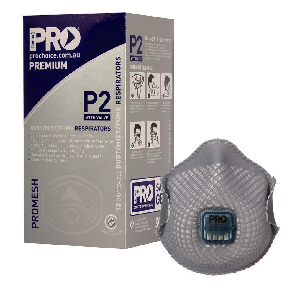 Dust Masks Promesh P2+Valve — Respiratory | GRS Safety Perth