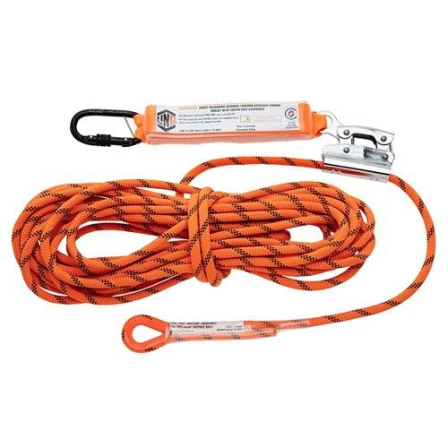 Rope Kermantle 15m C/W Rope Grab & Perm Attach Shocky With Screwgate Karabiner — Height Safety | GRS Safety Perth