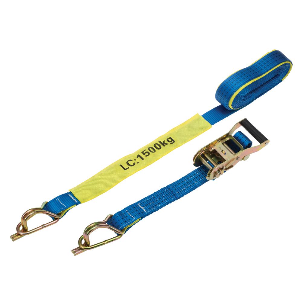 Ratchet Tie Down 35mmx6M 1.5T Captive J-Hook — Height Safety | GRS Safety Perth
