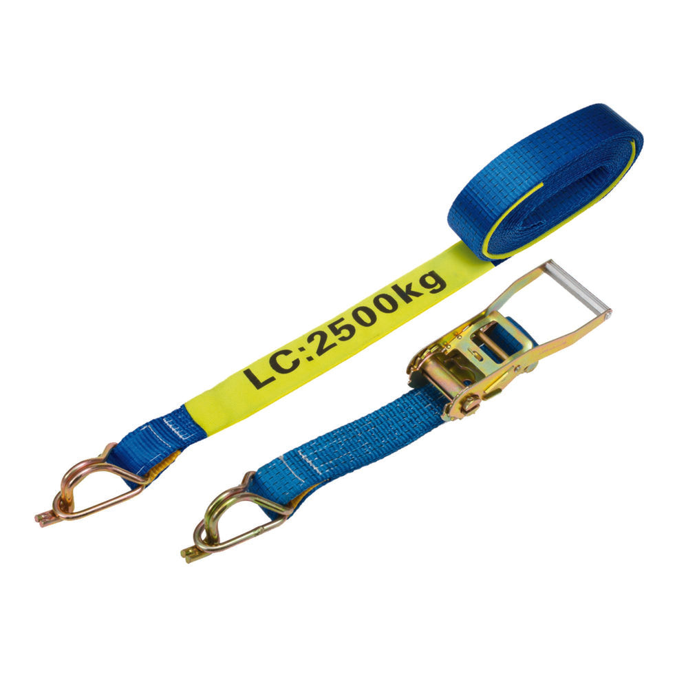 Ratchet Tie Down 50mmx12M 2.5T Captive J-Hook — Height Safety | GRS Safety Perth