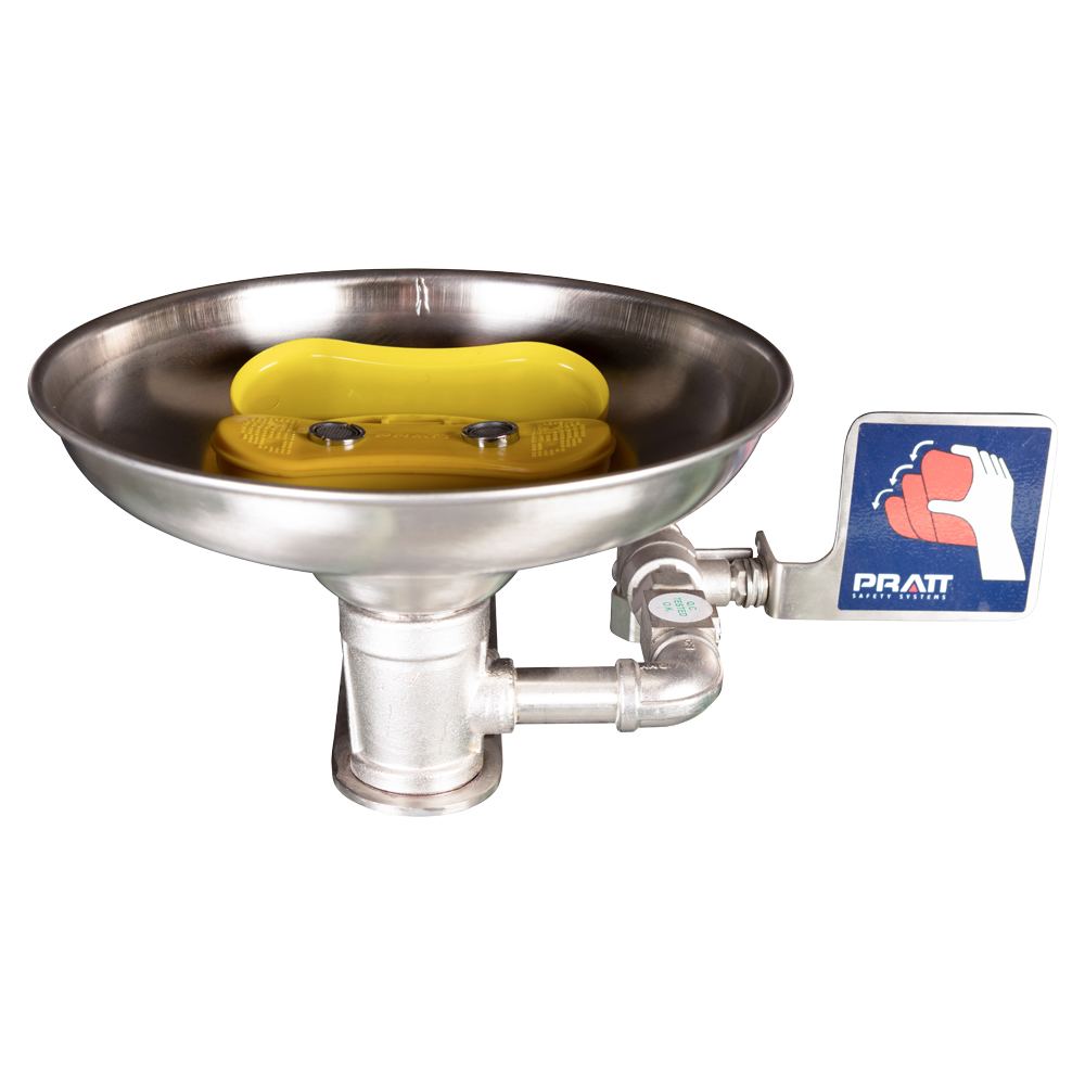 Wall Mounted Eye & Face Wash, With Bowl - No Foot Treadle — Site Safety | GRS Safety Perth