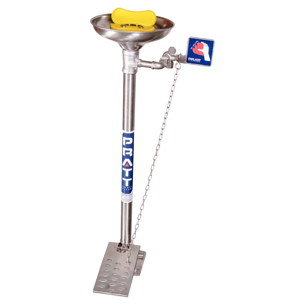 Pedestal Mounted Eye & Face Wash, With Bowl & Foot Treadle — Site Safety | GRS Safety Perth