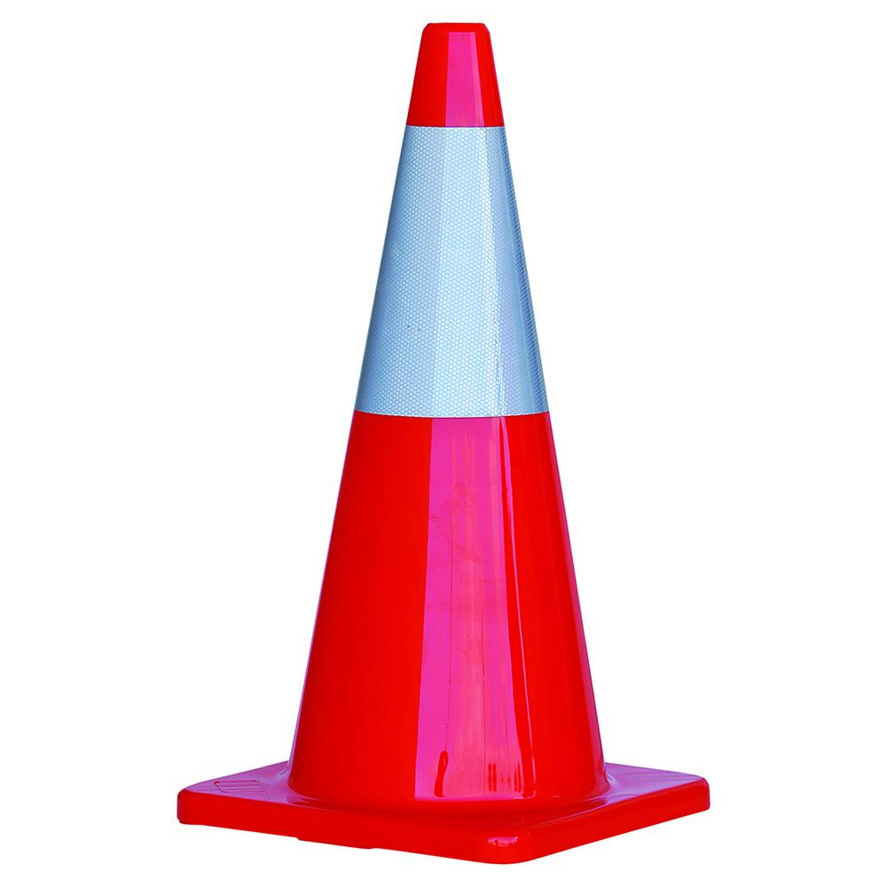 Orange PVC Traffic Cone / Reflective Tape 700mm — Site Safety | GRS Safety Perth