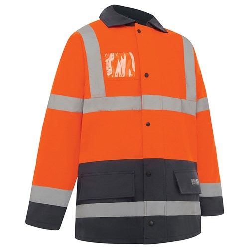 Hi-Vis 2 Tone 3/4 Length Wet Weather Taped Jacket — GRS Safety Perth