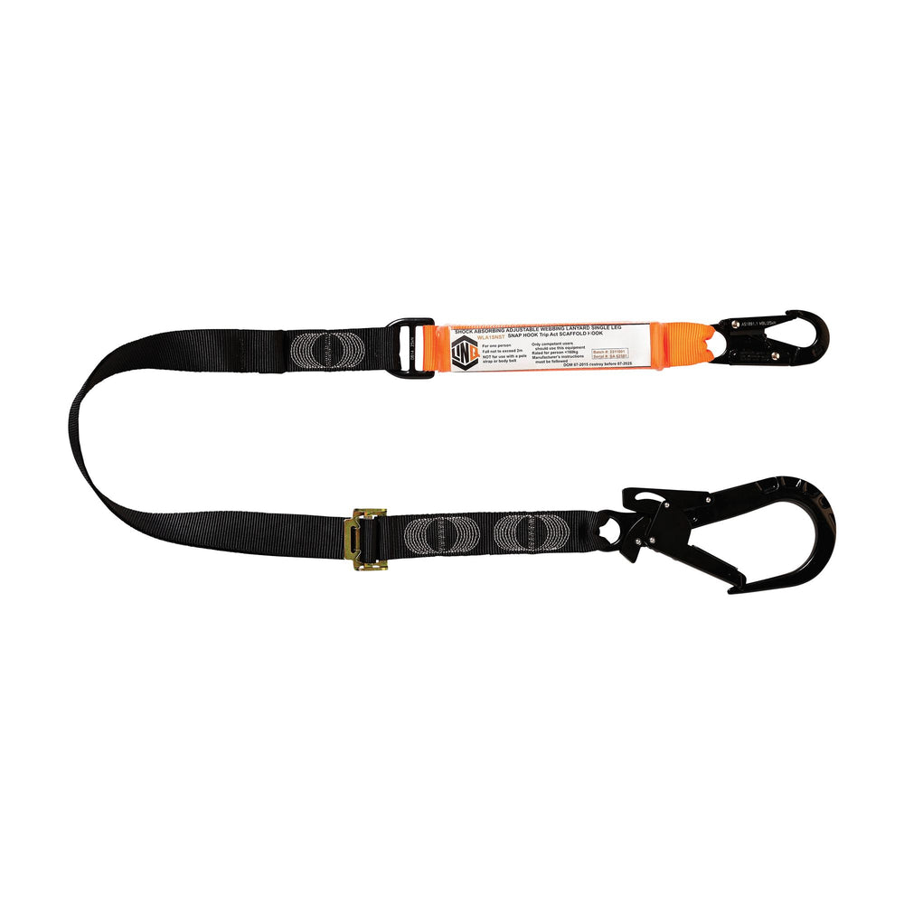 Elite Single Leg Shock Absorbing 2m Adjustable Lanyard — Height Safety | GRS Safety Perth