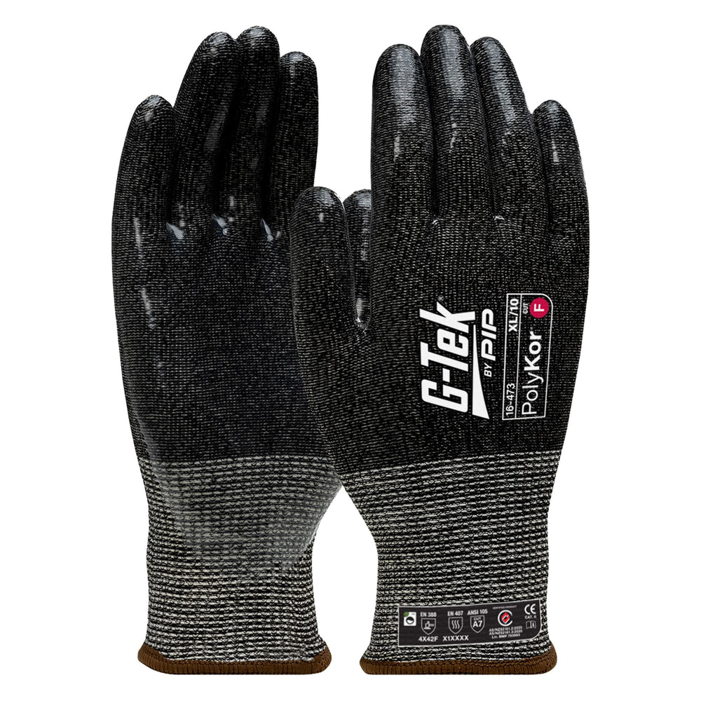 G-Tek PolyKor 13G Cut F Silicone Dip Glove — Hand Protection | GRS Safety Perth