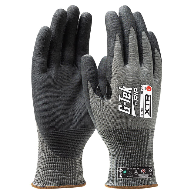 G-Tek XTR 18G Cut F Palm Dip Glove — Hand Protection | GRS Safety Perth