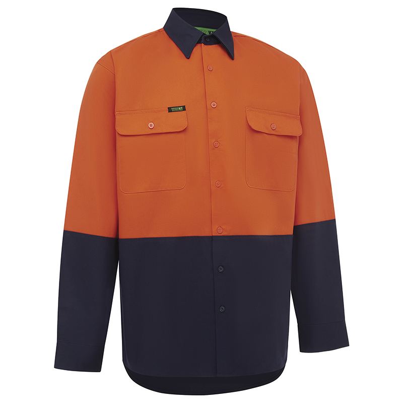 Hi-Vis 2 Tone Regular Weight Shirt — Hi-Vis Workwear | GRS Safety Perth