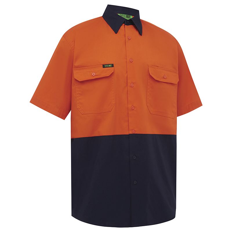 Hi-Vis 2 Tone Lightweight Short Sleeve Shirt — GRS Safety Perth