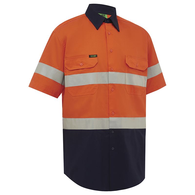 Hi-Vis Lightweight Short Sleeve Taped Shirt — GRS Safety Perth