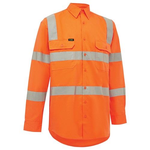 Hi Vis Lightweight VIC Rail Taped Shirt — Hi-Vis Workwear | GRS Safety Perth