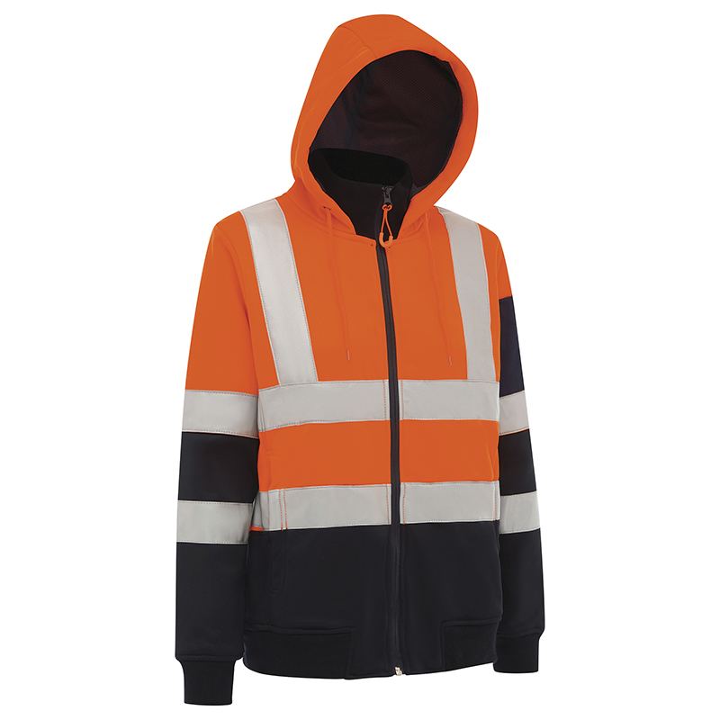 Hi-Vis Women's Full Zip Tech Fleece Taped Hoodie — GRS Safety Perth