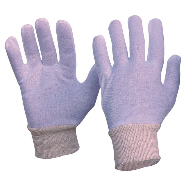 Interlock Poly/Cotton Liner Knit Wrist Gloves Ladies Size — Hand Protection | GRS Safety Perth