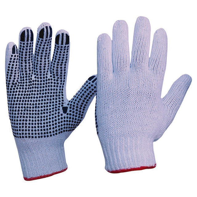 Knitted Poly/Cotton With PVC Dots Gloves Ladies Size — Hand Protection | GRS Safety Perth