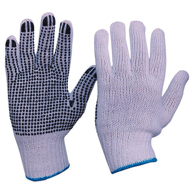 Knitted Poly/Cotton With PVC Dots Gloves Mens Size — Hand Protection | GRS Safety Perth