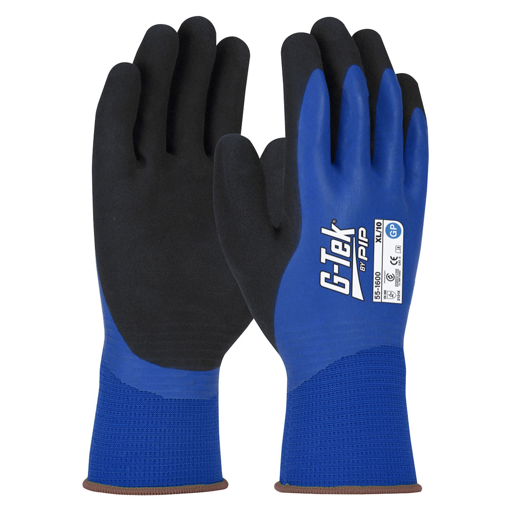 G-Tek Blue Poly GP Double Dip Latex Glove — Hand Protection | GRS Safety Perth