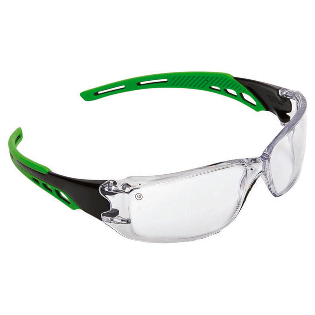 Cirrus Green Arm Safety Glasses — Eye Protection | GRS Safety Perth