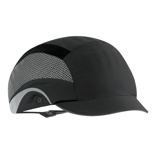 Hardcap Aerolite Micro Peak Black — Head Protection | GRS Safety Perth