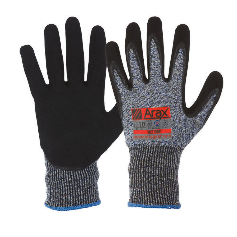 Arax Nitrile Sand Dip on 13G Liner — Hand Protection | GRS Safety Perth