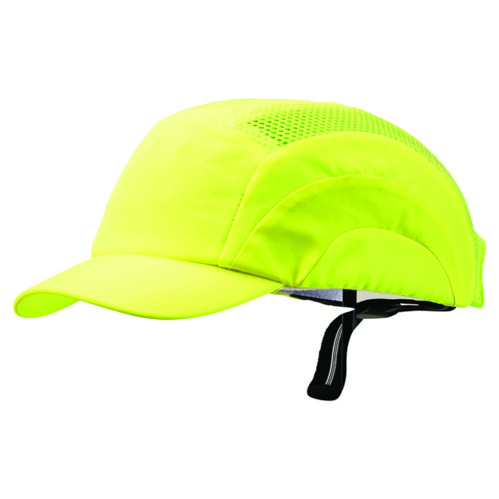 Bump Cap - Short Peak Fluro Yellow — Head Protection | GRS Safety Perth