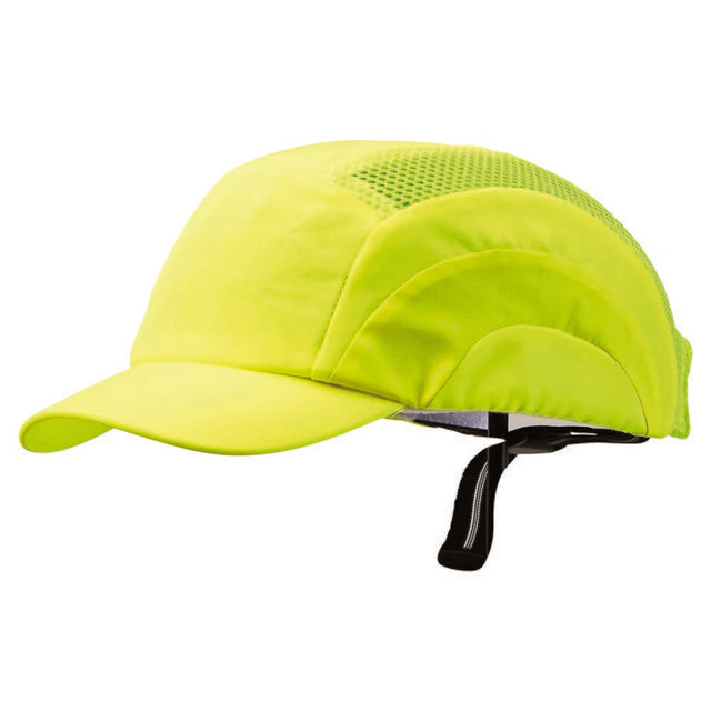 Bump Cap - Short Peak Fluro Yellow — Head Protection | GRS Safety Perth