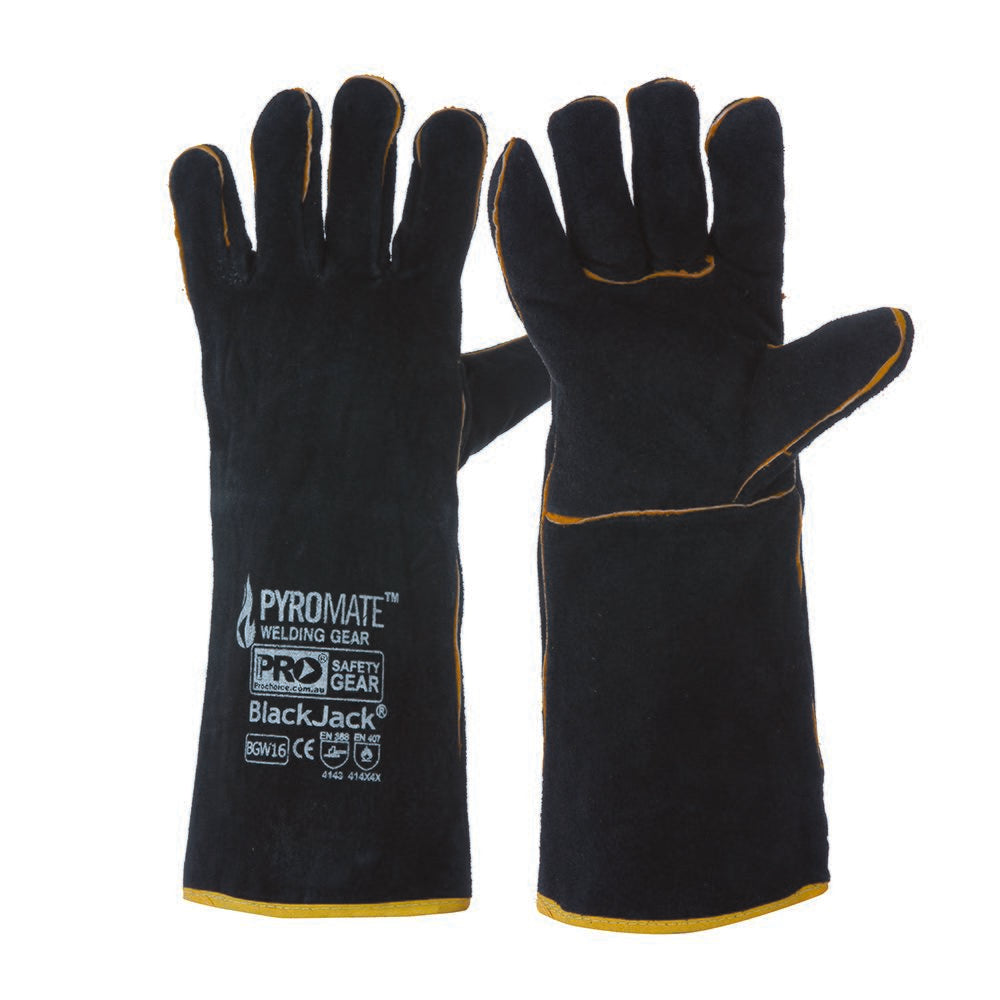 Pyromate Black Jack - Black & Gold Glove Large — Hand Protection | GRS Safety Perth