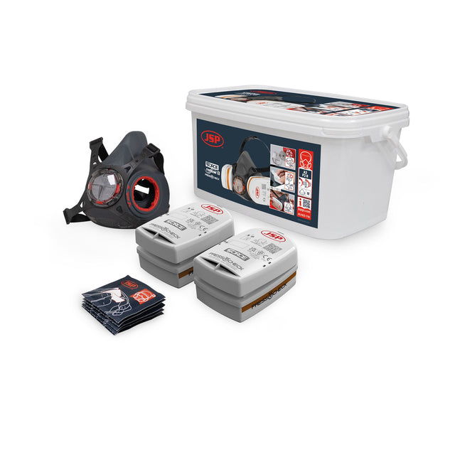 Force Typhoon 8 Half Mask Respirator Spray Painters Kit With A2P2 Filters — Respiratory | GRS Safety Perth