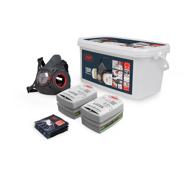 Force Typhoon 8 Half Mask Respirator Multi-Gas Kit With ABEK1P2 Filters — Respiratory | GRS Safety Perth