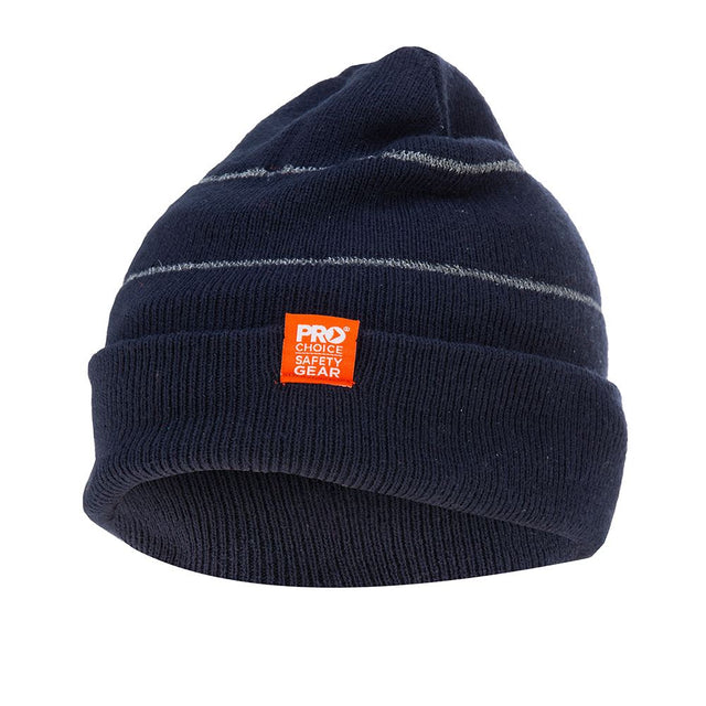 Beanie with Retro Reflective Stripes — Head Protection | GRS Safety Perth