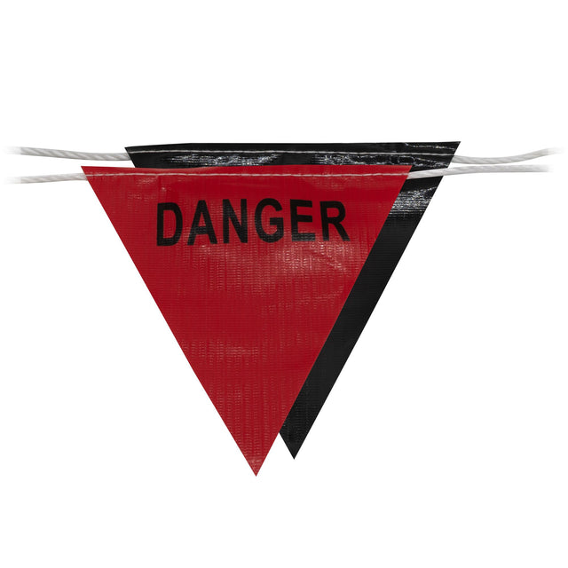 30M 'DANGER' Bunting Red/Black — Site Safety | GRS Safety Perth