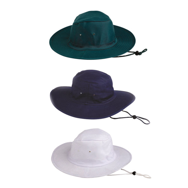 Poly/Cotton Sun Hat Blue — Head Protection | GRS Safety Perth