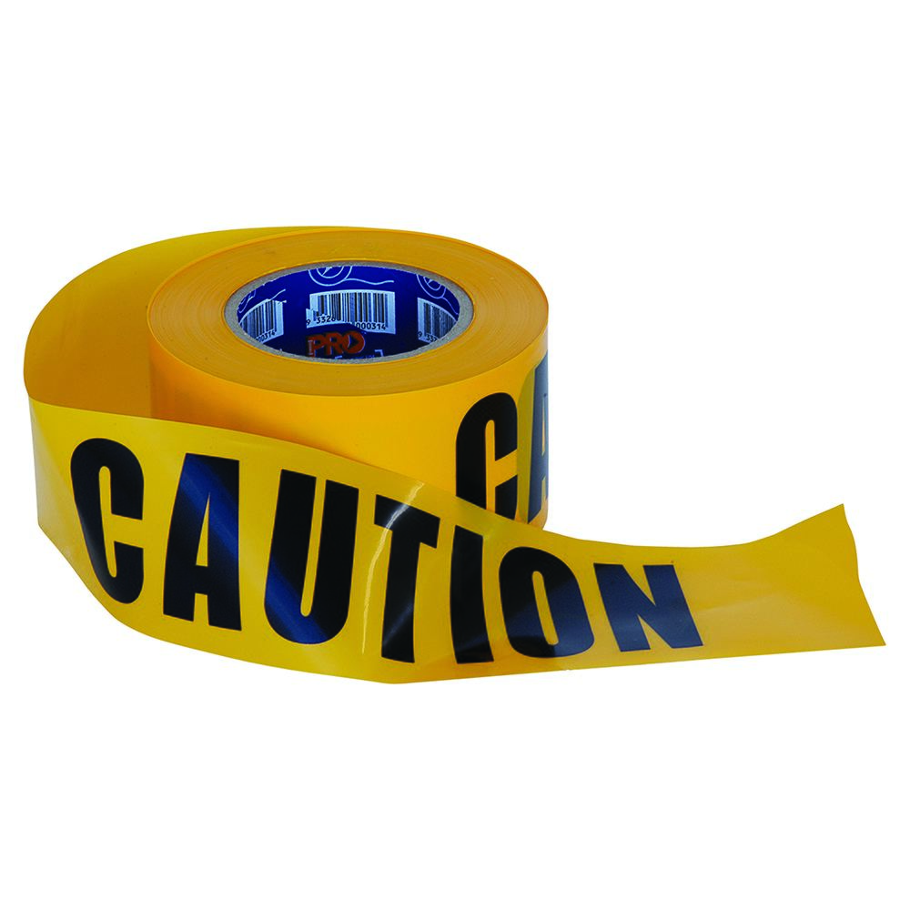 Barricade Tape - 100M X 75mm Caution Print — Site Safety | GRS Safety Perth