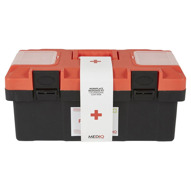 Essential Workplace Response First Aid Kit In Plastic Tackle Box — Site Safety | GRS Safety Perth