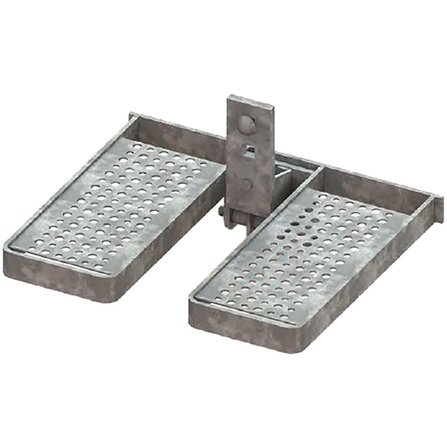 Fold Foot Rest (galv) - for alum y-spar and twin ladders — Height Safety | GRS Safety Perth