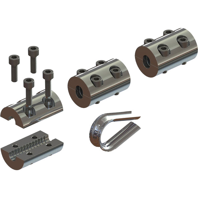 Cable Clamp Set- Cable clamps with cable eye stiffener for onsite installation ( — Height Safety | GRS Safety Perth