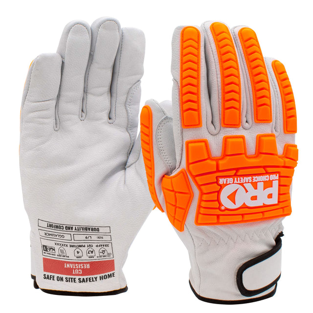 Goat Grain Leather Cut F Impact Rigger Gloves — GRS Safety Perth