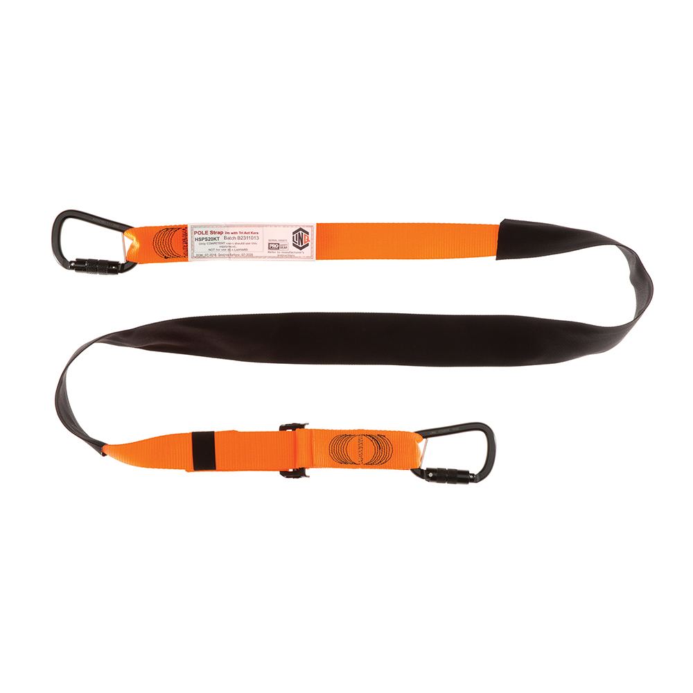 Pole Strap 2M Triple Action Karabiner — Height Safety | GRS Safety Perth