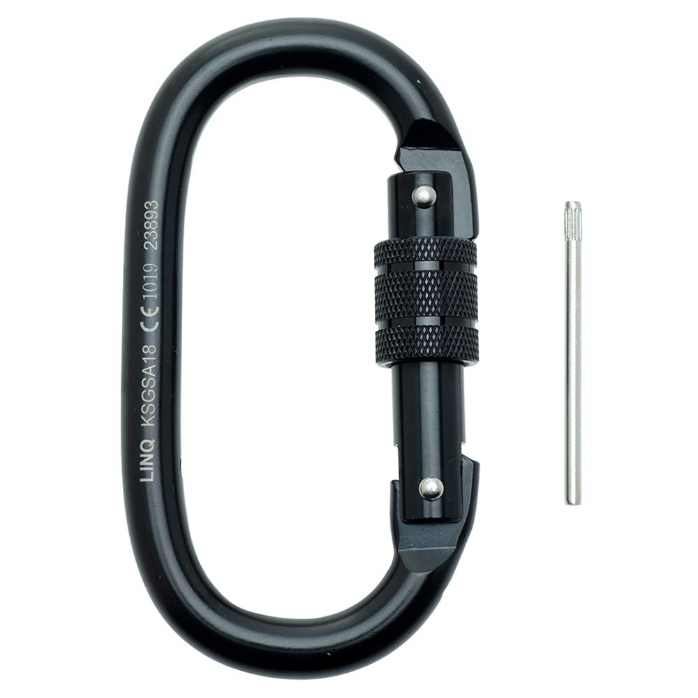 Karabiner - Screw Gate Steel Alloy 18mm — Height Safety | GRS Safety Perth