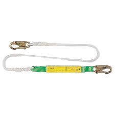 2M Rope Lanyard, compact energy absorber, 19mm hook each end — Height Safety | GRS Safety Perth